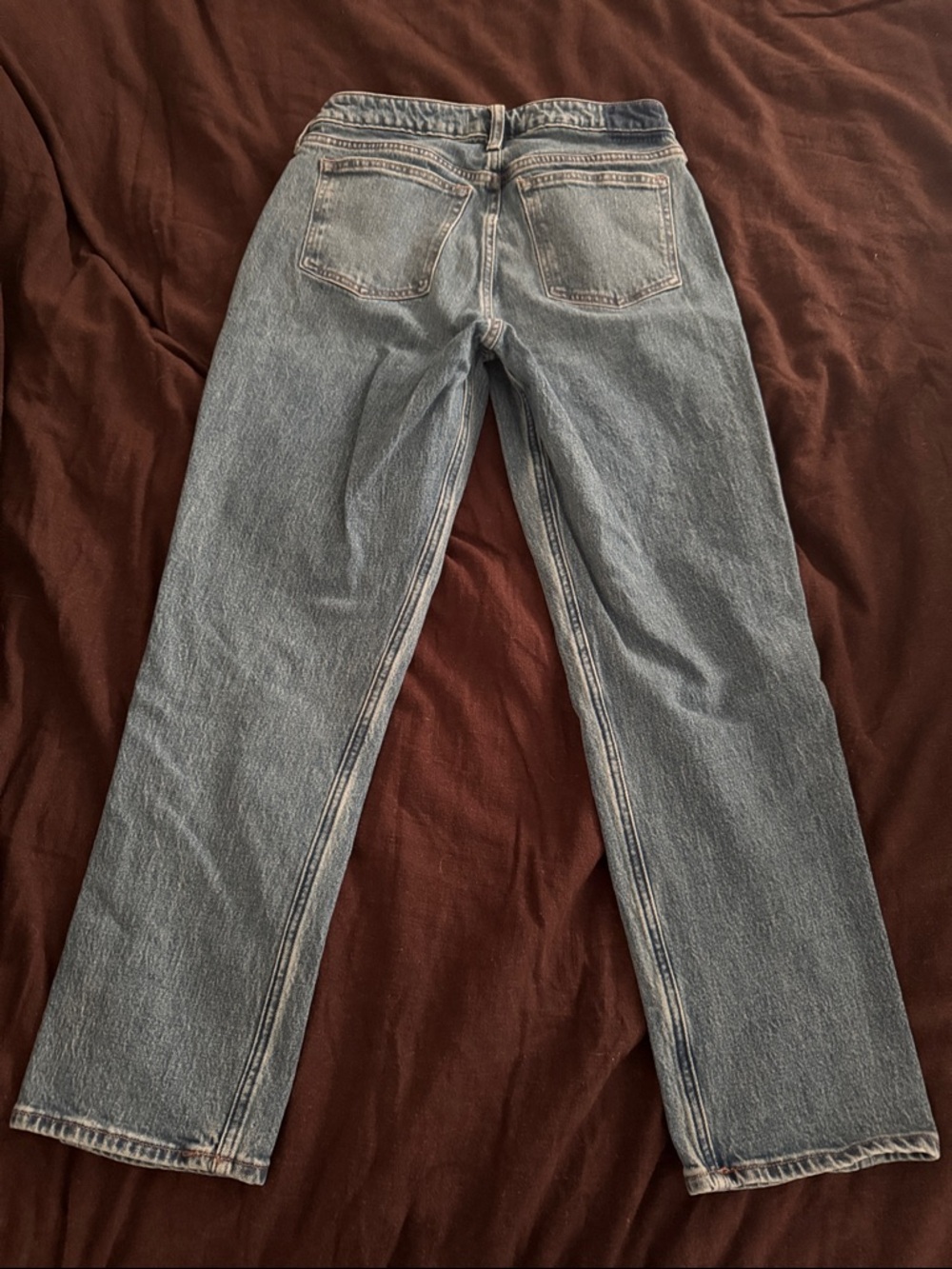 Abercrombie & Fitch Mid Rise 90s Straight Jeans size 29S curve love - Picture 3 of 3